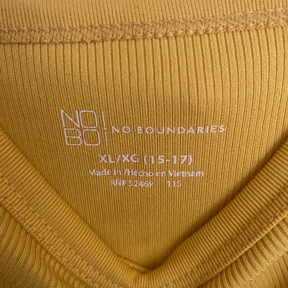 Yellow Ribbed Tank Top - Picture 3 of 3